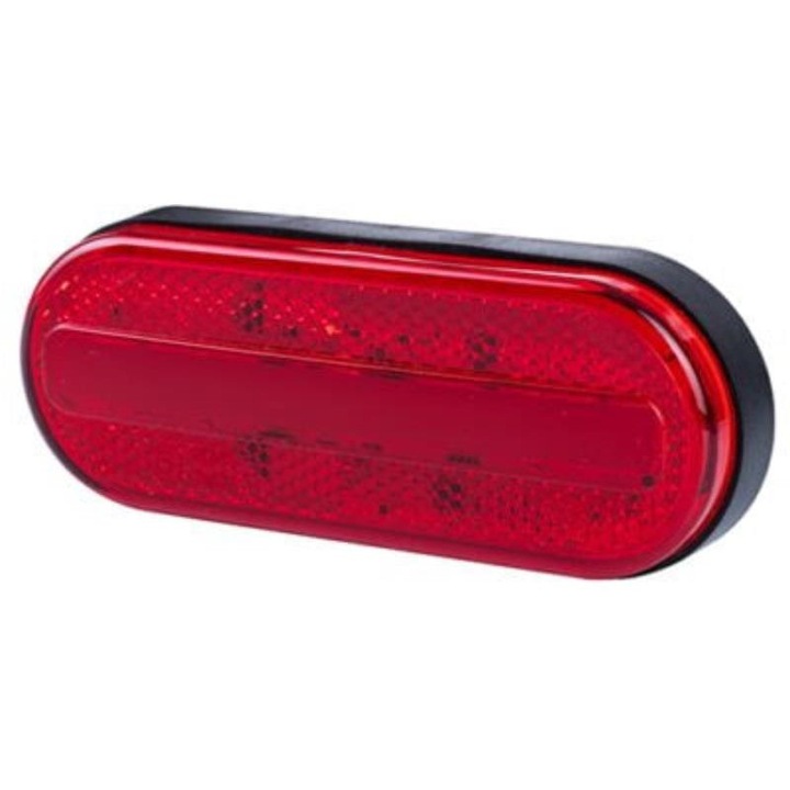 LED лампа за позициониране, 2-функционална с рефлектор, червена, 12/24V, универсална