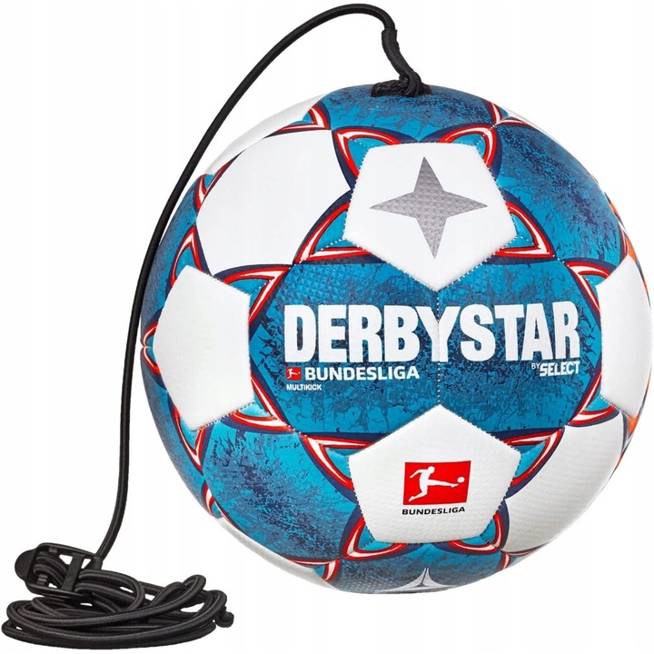 Minge fotbal Derbystar Multikick Bundesliga 5, portocalie-albastra, ideala pentru antrenament