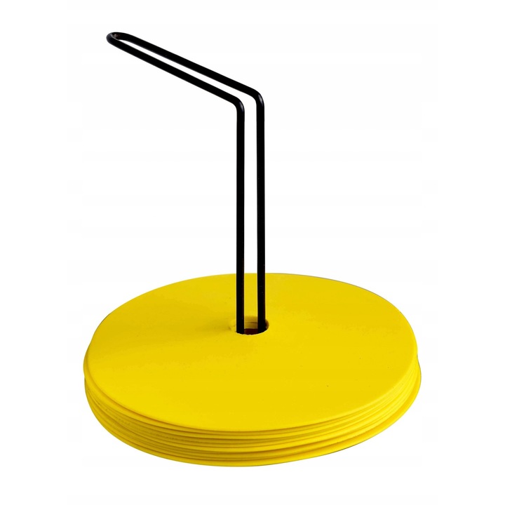 Set 10 covorase de marcaj, din cauciuc, pentru sala si teren, galben