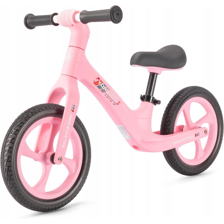 Futóbicikli 12", rózsaszín, 2-6 éves gyermekeknek, súly 3,2 kg, EVA kerekek