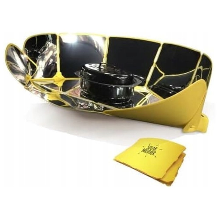 Aragaz solar portabil, 2,5 l, 950 g, utilizare in aer liber, set, multicolor