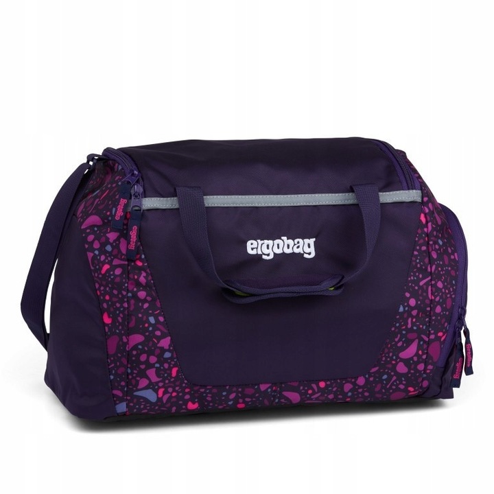 Torba sportiva Ergobag, 20L, violet, pentru sala de sport, cu compartiment pentru prosop umed