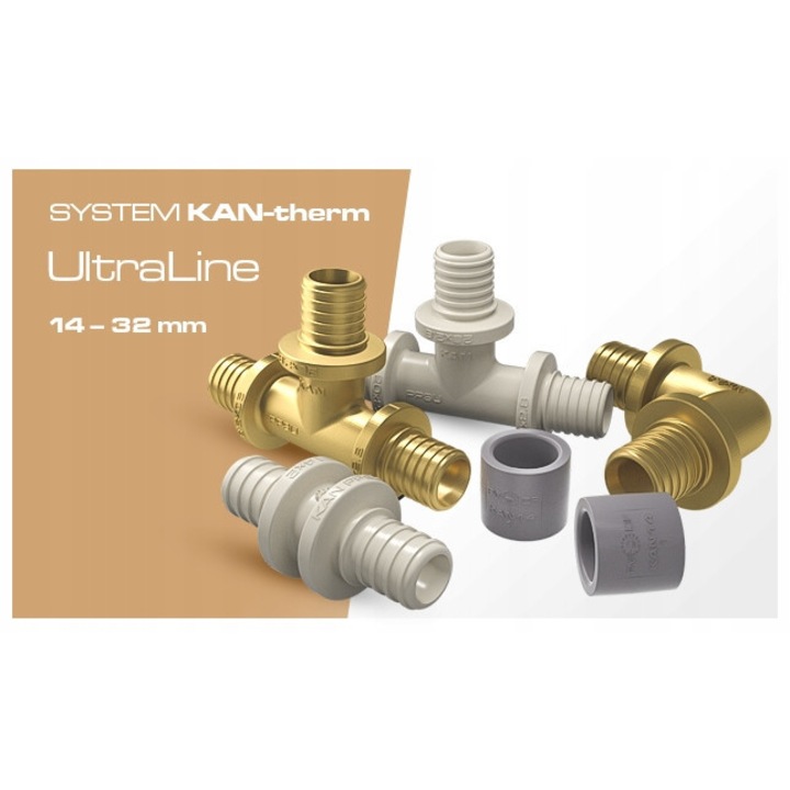Tuleja PVDF Kan-therm UltraLine H7JNQPWLS, O20 mm, szürke, 30 db-os készlet