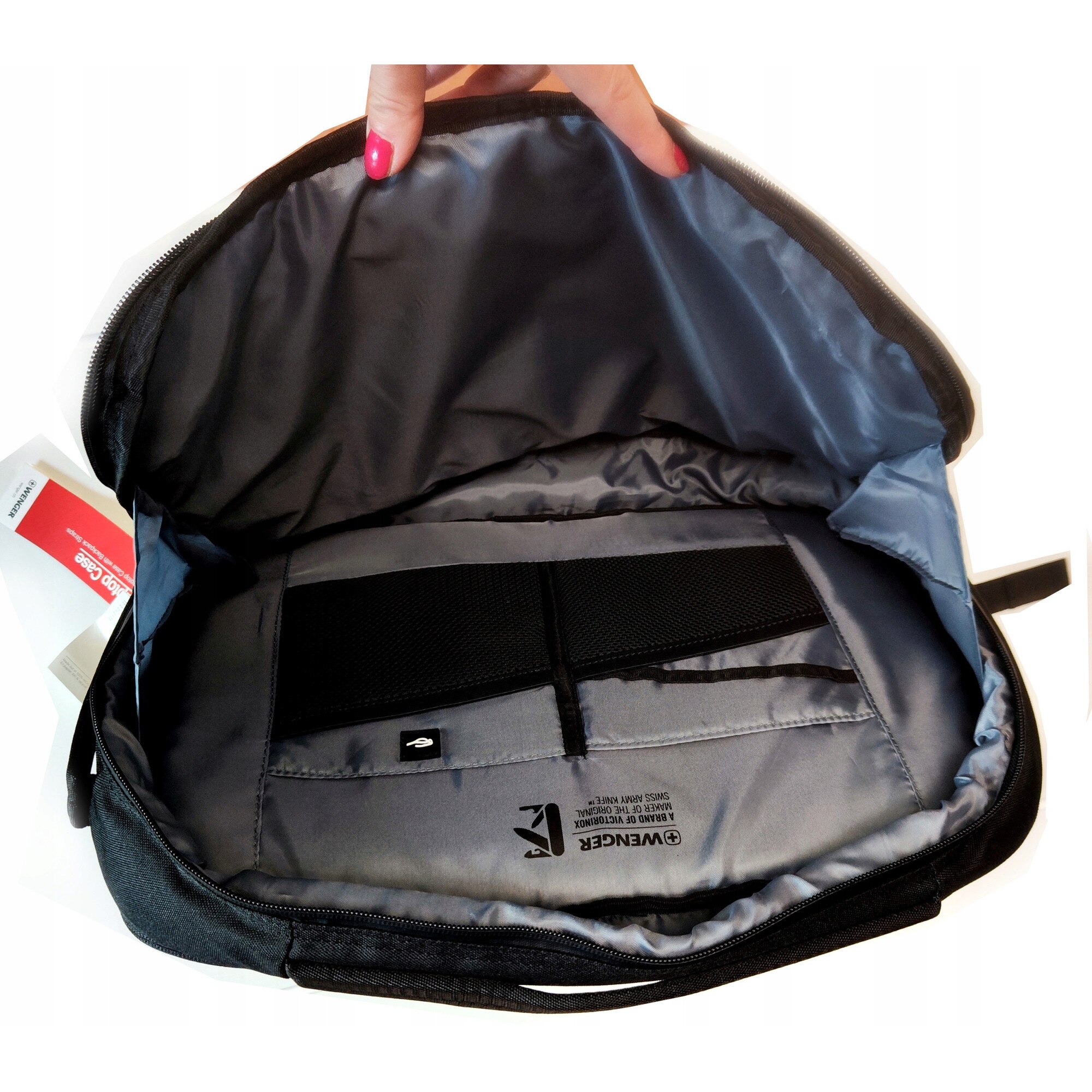 Geanta laptop Wenger, 16", neagra, 45x33x16cm, capacitate 19L, cu curele de rucsac