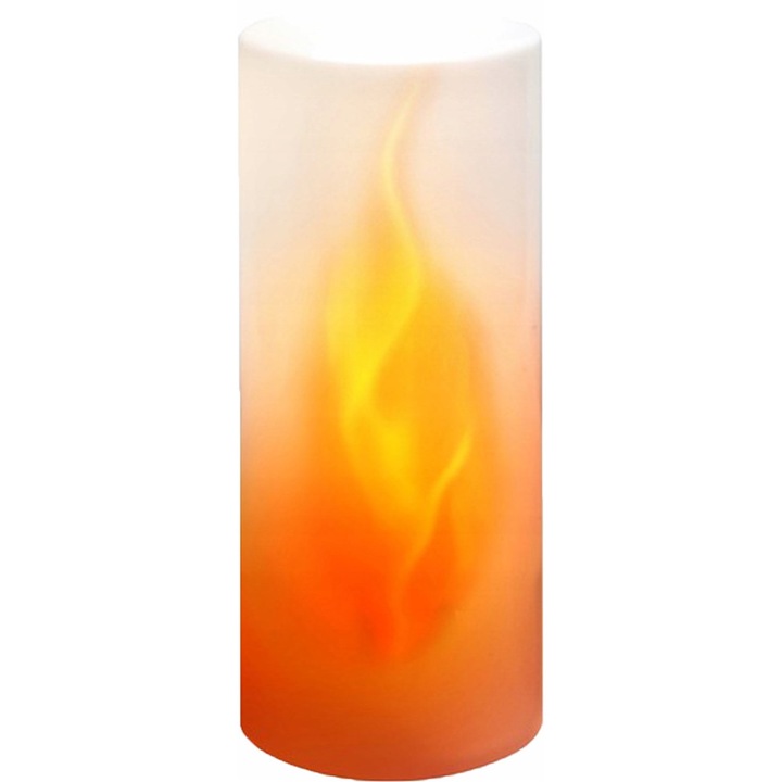 6 db LED gyertya készlet, fehér, 13,8x6cm