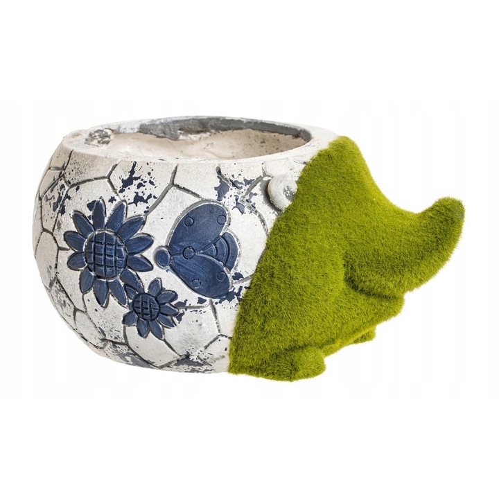 Ghiveci decorativ ceramica, 30x16cm, verde, set