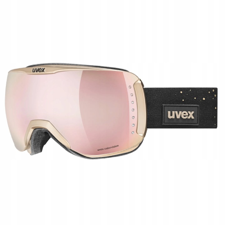 Ochelari de schi UVEX Downhill Glamour, tehnologie colorvision, protectie 100% UVA/UVB/UVC, culoare mirror rose, dimensiune unica
