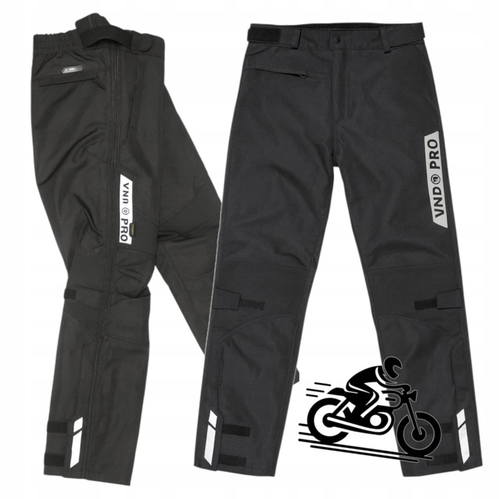 Мото панталони VND PRO B-802, Cordura, водоустойчиви, със CE протектори, черни, L