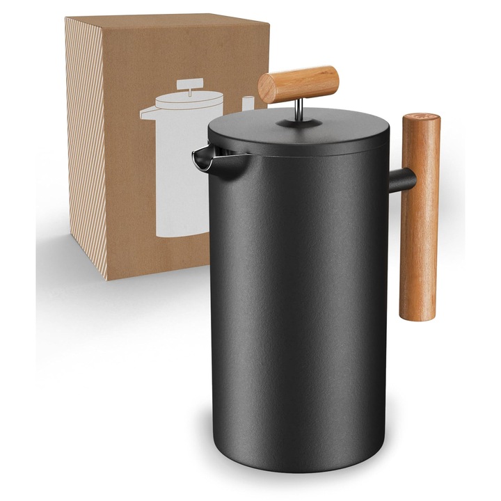 Infuzor cafea Lambda, inox, 1L, pentru cafea si ceai, rezistent la rugina