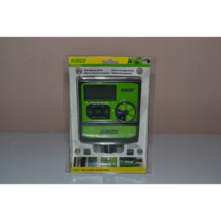 Öntözőprogramozó, Kinzo időzítő, 4-8 állomásos, digitális, 24-72 óra