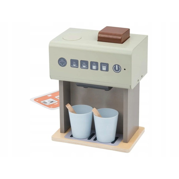 Set accesorii de bucatarie pentru copii LUPILU, expres de cafea din lemn, 30x15x20cm