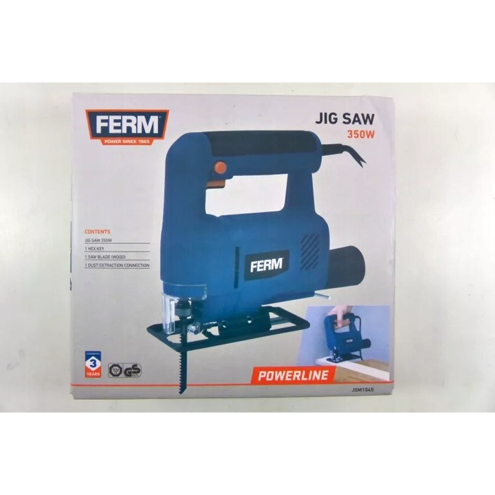 Fierastraie electrica, 350W, taiere precisa, 0-2300/min, set brzeszczoty, FERM