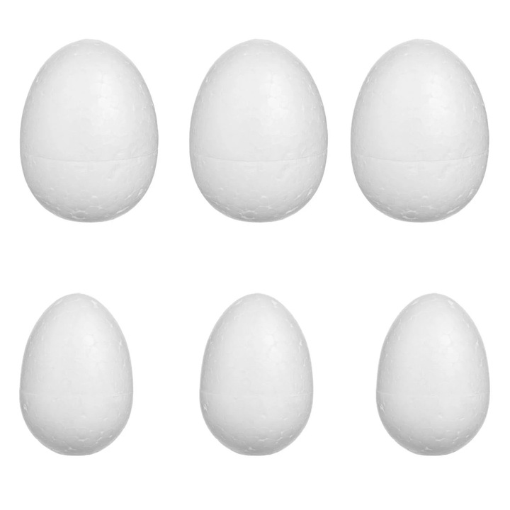Set Creatie 6 Oua din Spuma pentru Paste Easter Accesorii DIY si Decoratiuni Primavara Pictat manual