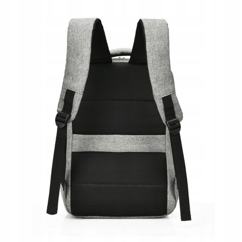 Rucsac sportiv gri, 45x30x15cm, pentru laptop de pana la 15", cu port USB