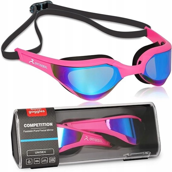 Ochelari de inot Arteesol COMPETITION, unisex, pliabili, rama siliconica, multicolor