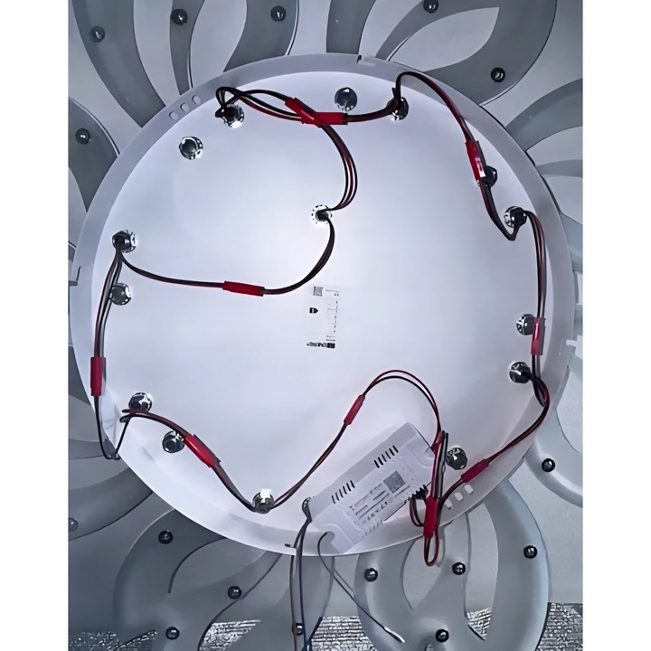 LED Плафониера Цвете, Черно + Бяло, с Дистанционно, Стандартни Размери