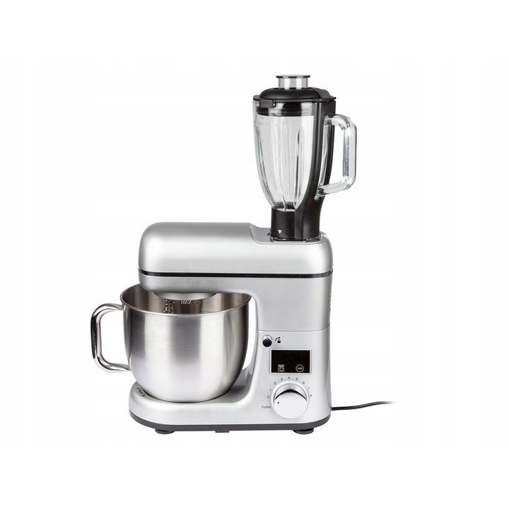 Robot planetar SilverCrest SKMW 900 A1 900W, 3,6l, argintiu, set cu blender