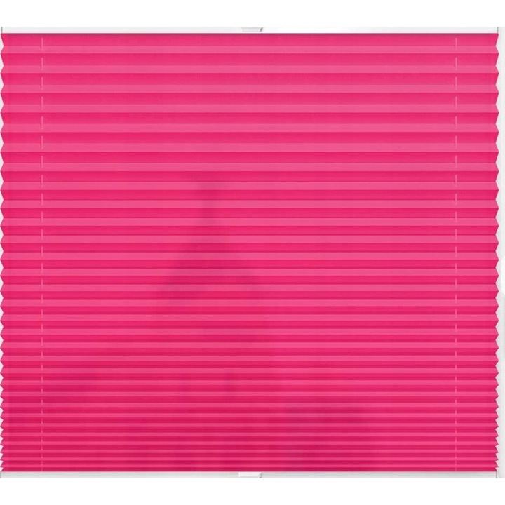 Roleta plisata premium 79x195 cm, Queen Flower, montaj fara gaurire