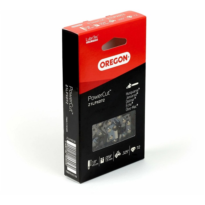 Lant de ferastrau Oregon PowerCut 21LPX072, 72 linkuri, 0.325", 18" / 45 cm, nou