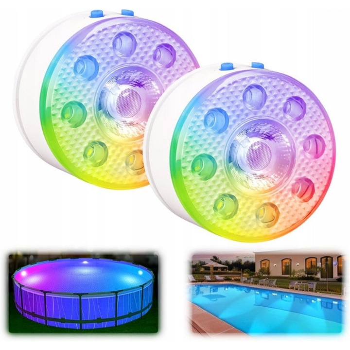 Комплект LED подводни лампи за басейн, 2 броя