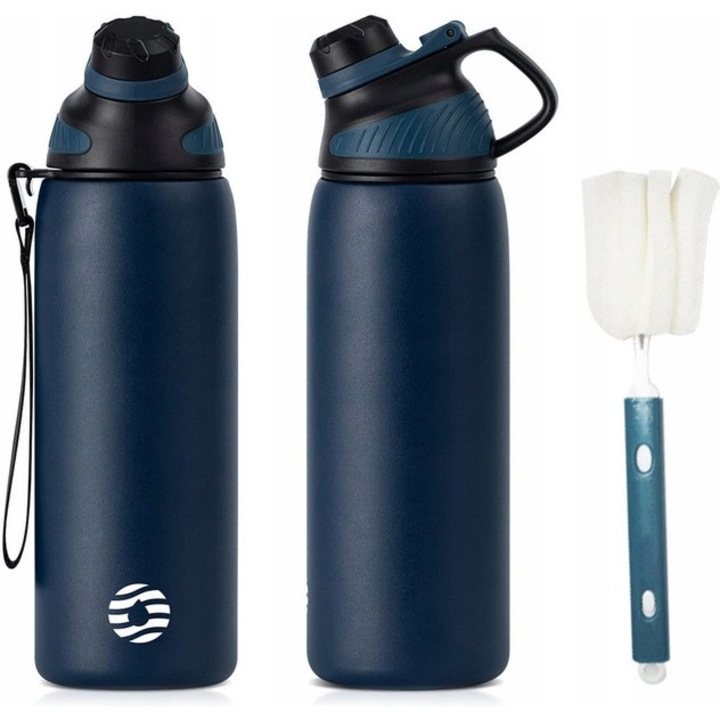 Bidon sportiv din inox, capac magnetic, 400ml, multicolor