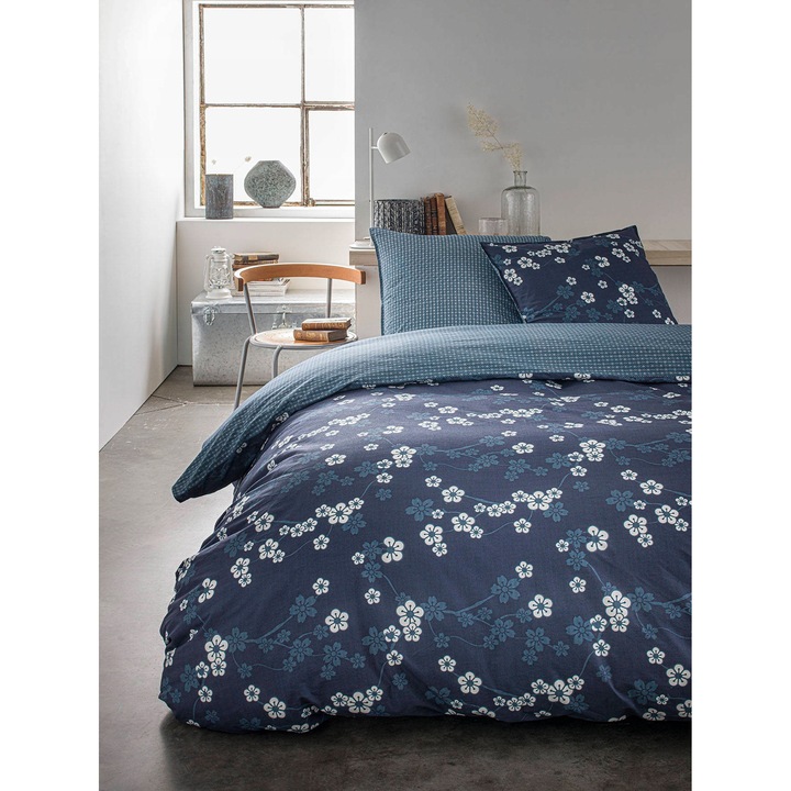 Ágynemű, Today, 140x200cm, 100% pamut, virágmintás, cipzárral