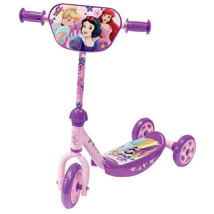 3 kerekű roller, hercegnő, csúszásgátló, 20 kg, 2 éves kortól