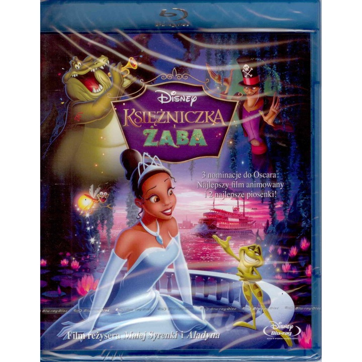 Ksiezniczka i Zaba, Disney, Blu-ray, polski dubbing 5.1, 98 min.