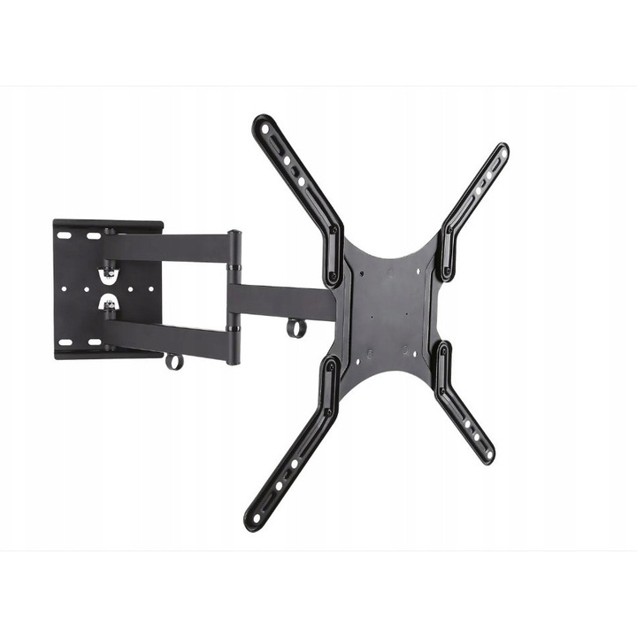 Suport TV PIPROX, montare pe perete, 16-65 inch, rotire 180°, inclinare 12°, negru