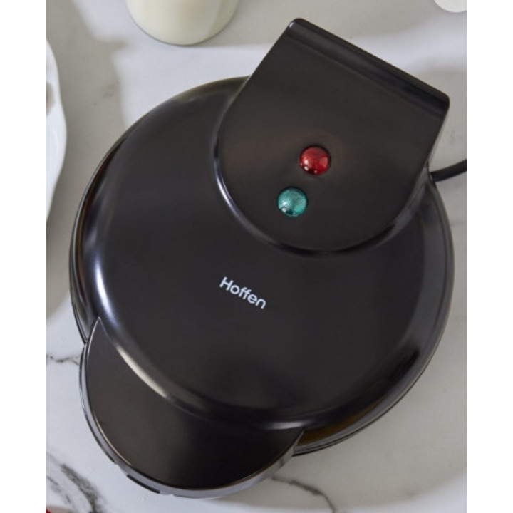 Gofron cu placi in forma de inima, 1200 W, negru, set