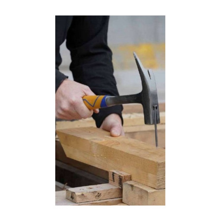 Ciocan de tamplarie, Holz Technic, din metal, cu maner ergonomic, cutit magnetic, 30x45cm