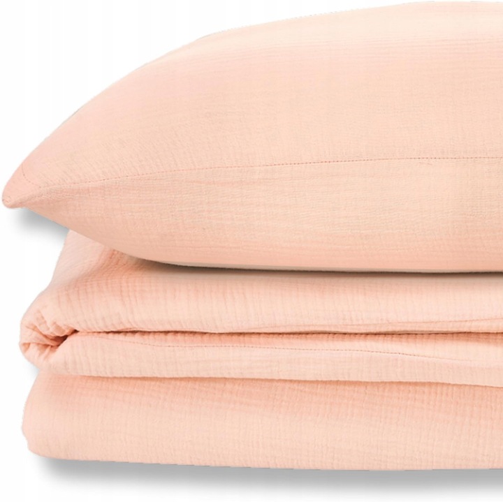 Ágynemű, Muszlin ágynemű, 135x200, rózsaszín, 100% OEKO-TEX pamut