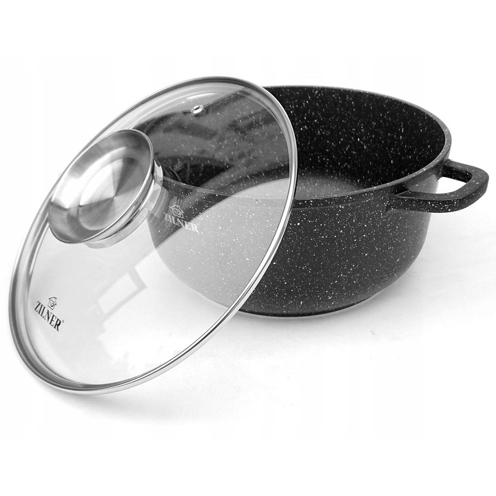 KlonBerg 12 részes edénykészlet, alumínium, tapadásmentes, márvány, különböző méretek