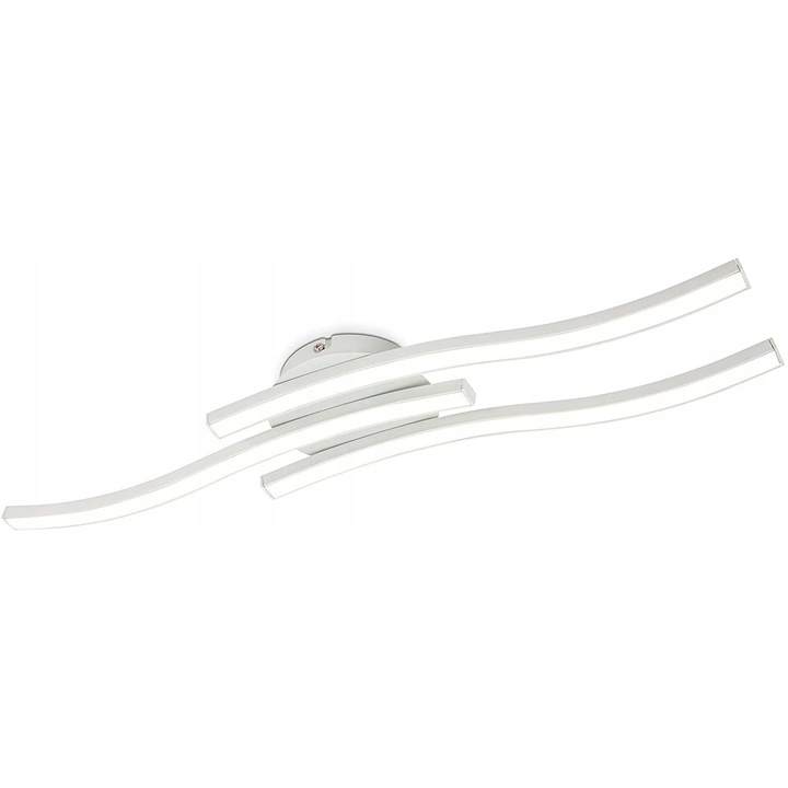 LED плафониера 18W, бяла, 56,5x12x6,5см, 3 модула, 1440lm