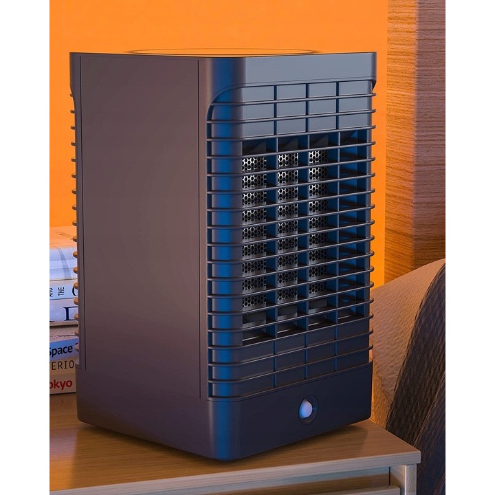 Estefanlo hősugárzó, kerámia, 950W, 3 üzemmód, fekete, 21,5x13x13cm