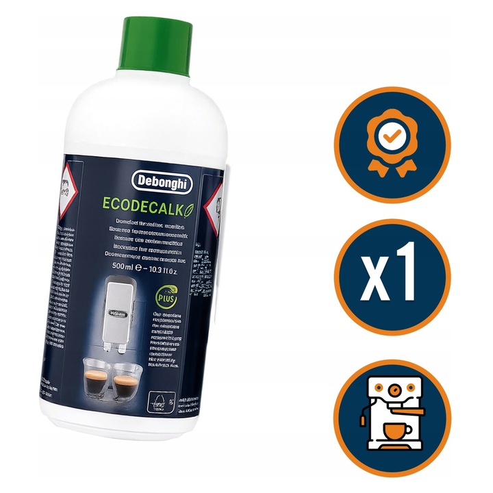 Set de intretinere pentru espressoare, De'Longhi, 3 filtre de apa, 1 odorizant ecologic