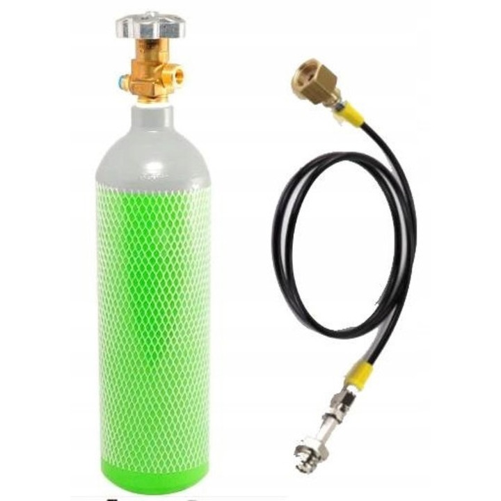 Бутилка CO2 2L, 125 см, за Sodastream, Brita, Philips, Dafi, в комплект с маркуч