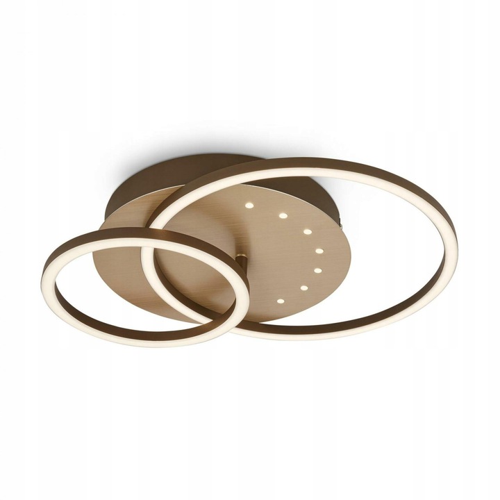 LED mennyezeti lámpa, 40 cm, 26W, 2550lm, arany, 300x400x75mm