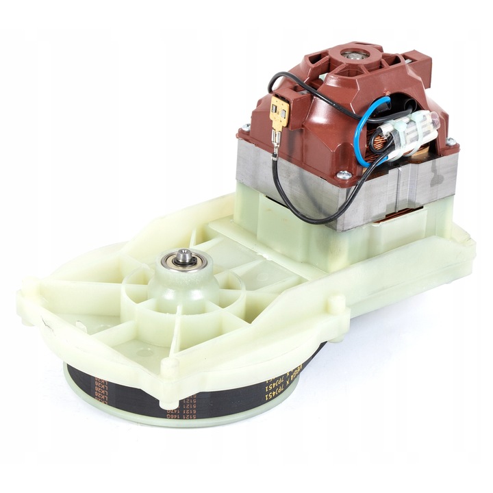 Motor electric complet pentru cositoare 1000W, cu roata si curea, dimensiuni 86x245mm, 122mm, 8mm, 87x78mm