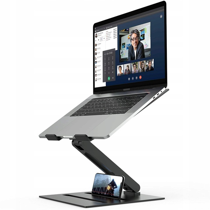 Stativ laptop MiiKARE, ergonomic, din aluminiu, 10kg, 11x17"