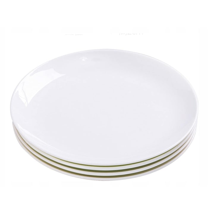 Farfurii Portelan Albe Rotunde 23cm Set 3 Buc