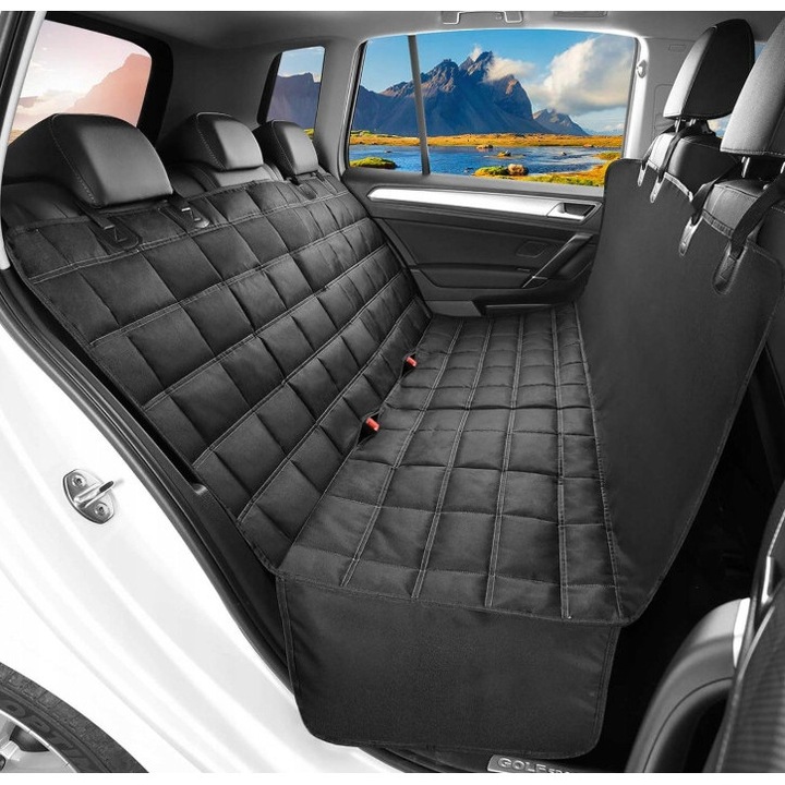 Husa pentru scaun auto pentru caini, antiderapanta, set