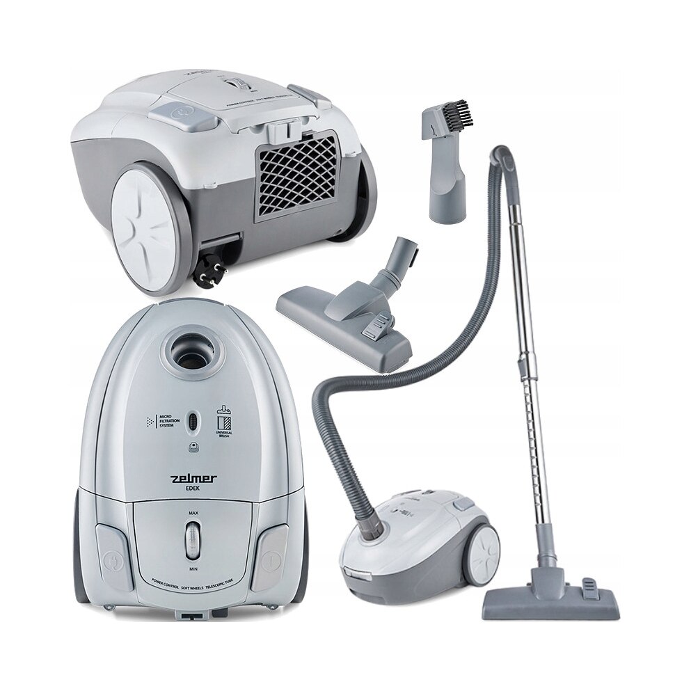 Aspirator cu sac Zelmer ZVC251 Edek, 800W, 2,5l, roti din cauciuc, set accesorii 2in1