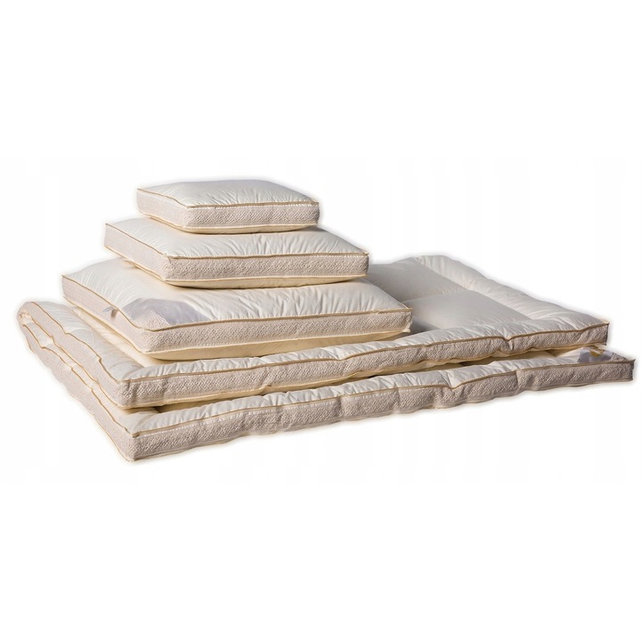 Párnahuzat, 160x200cm, ekrü, 100% pamut, Exclusive kollekció, horgolt csipkével