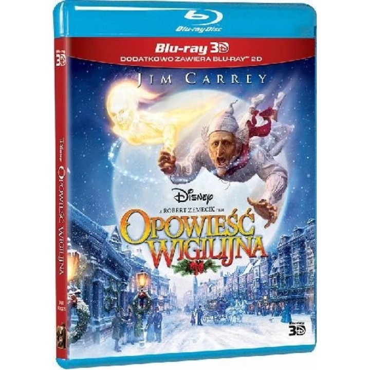 Opowiesti Wigilijna, Robert Zemeckis, 2009, Blu-ray 3D + Blu-ray 2D, Jim Carrey, subtitrari poloneze, 96 min