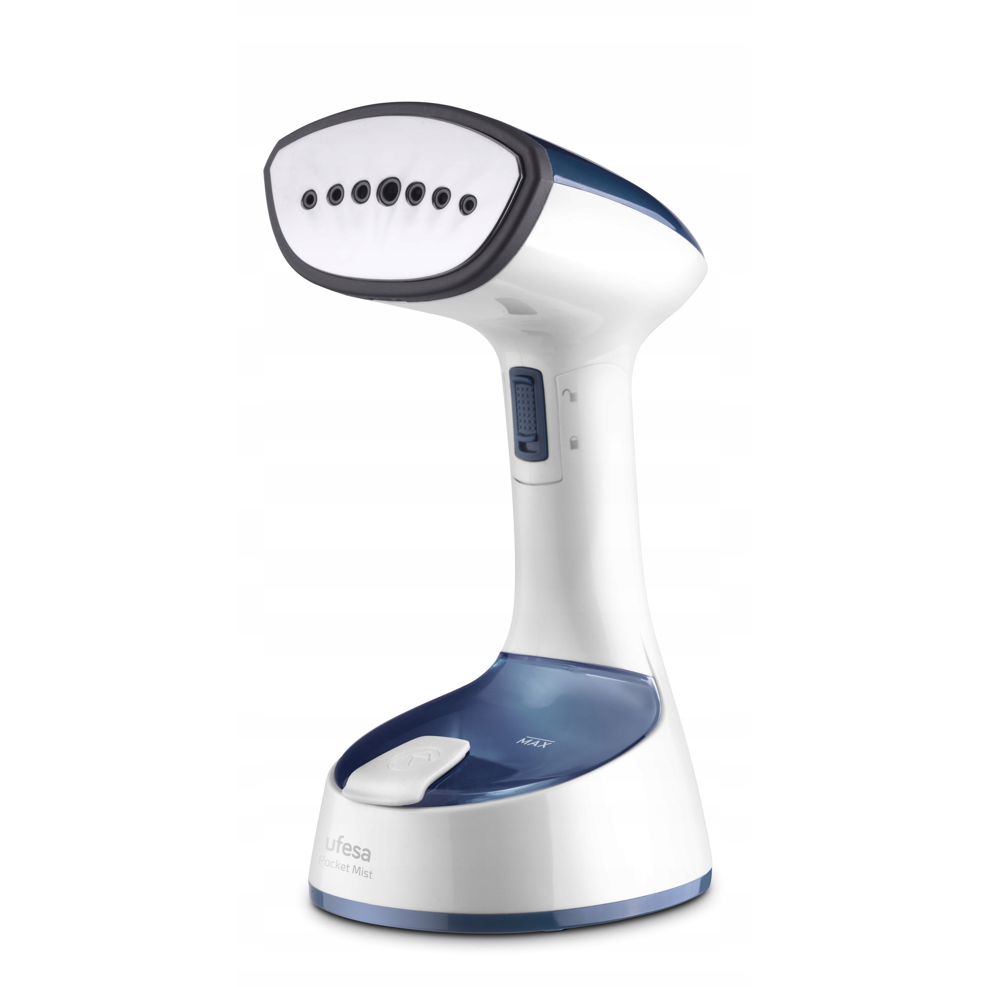 Parownica verticala Pocket Mist, 1470 W, 21 g/min, inox, 14,5x10,8x17,6 cm, set cu perie pentru tesaturi groase