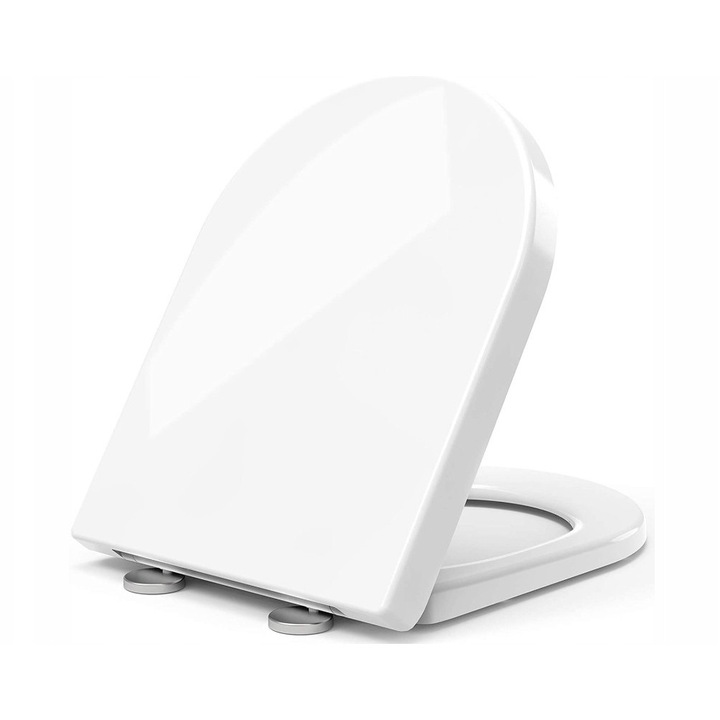 Deska sedesowa wolnoopadajaca, antialergica, alba, 46,4x35,9x5cm