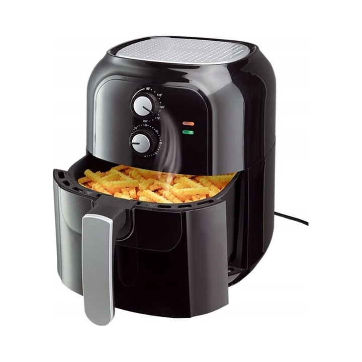 Фритюрник без мазнина StarQ, 1400W, 5.5L, черен, технология PrepAir