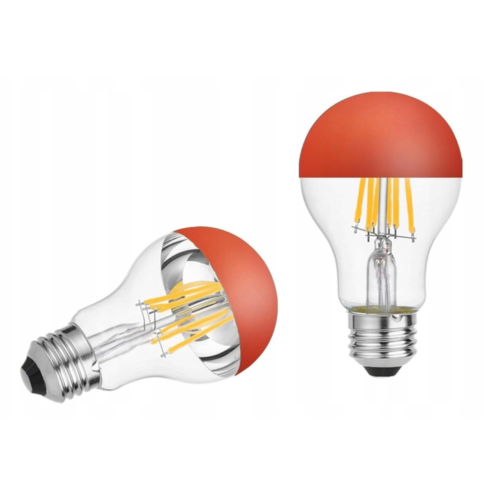 Bec LED Filament E27 6W Dimabil Oglinda Portocaliu 2 Buc