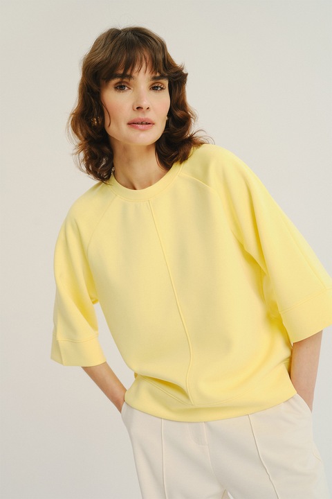 GreenPoint, Bluza lejera cu maneci evazate, Galben